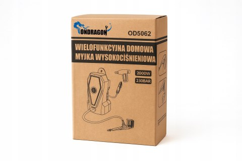 MYJKA CIŚNIENIOWA 230 BAR MOC 2000W TURBO LANCA ALUMINIOWA POMPA LEKKA MOC