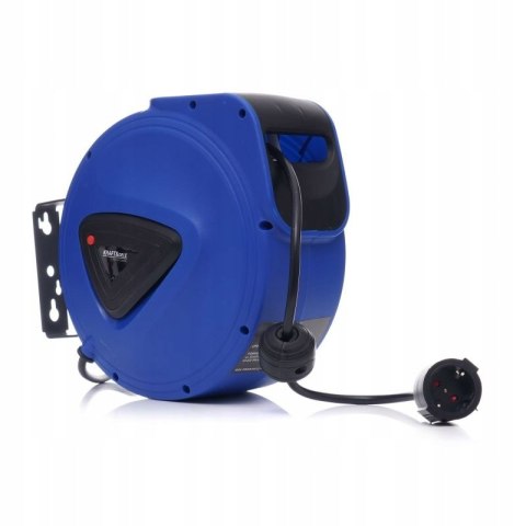 PRZEDŁUŻACZ ZWIJANY AUTOMATYCZNY BĘBEN NAŚCIENNY 15M BLOKADA KABLA