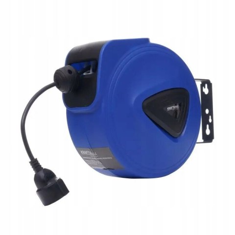 PRZEDŁUŻACZ ZWIJANY AUTOMATYCZNY BĘBEN NAŚCIENNY 15M BLOKADA KABLA