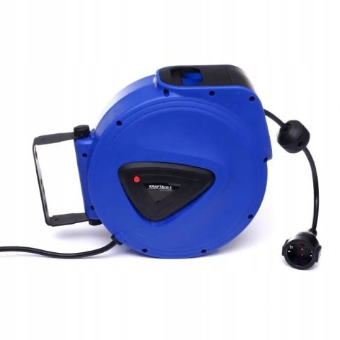 PRZEDŁUŻACZ ZWIJANY AUTOMATYCZNY BĘBEN NAŚCIENNY 15M BLOKADA KABLA