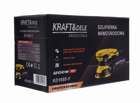 Szlifierka Oscylacyjna Mimośrodowa Drewna Metalu z Regulacją 125mm 1200W