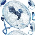 CYLKULATOR POWIETRZA WENTYLATOR PODŁOGOWY INOX 200W MOCNY POKOJOWY 45cm