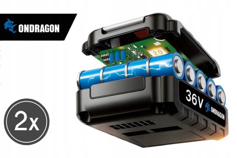 36V PIŁA ŁAŃCUCHOWA AKUMULATOROWA PILARKA 2xAKU 6" 2X AKU 2ŁANCU SMAROWANIE