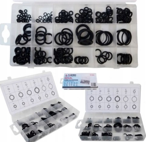 ORINGII GUMKI USZCZELKI GUMOWE 225 SZT OLEJOODPORNE ZESTAW ORINGÓW Paliwa