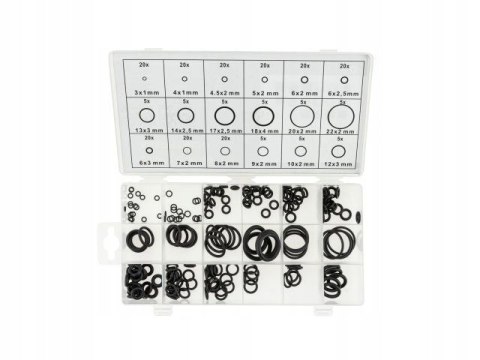 ORINGII GUMKI USZCZELKI GUMOWE 225 SZT OLEJOODPORNE ZESTAW ORINGÓW Paliwa