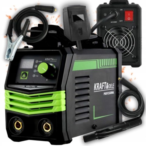 SPAWARKA INWERTOROWA INWERTEROWA 330A LCD MMA IGBT TIG LIFT MASKA PRZEWODY