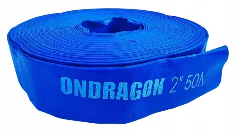 WĄŻ DO POMPY WODY CZYSTEJ BRUDNEJ SZAMBA GUMOWY TŁOCZNY MOCNY DŁUGI 2" 50M