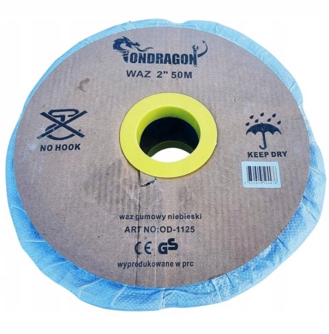 WĄŻ DO POMPY WODY CZYSTEJ BRUDNEJ SZAMBA GUMOWY TŁOCZNY MOCNY DŁUGI 2" 50M