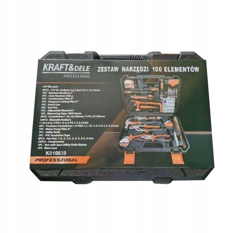 ZESTAW NARZĘDZI 100el KLUCZE WALIZKA NARZĘDZIOWA KLUCZE