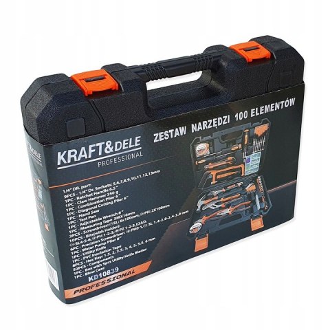 ZESTAW NARZĘDZI 100el KLUCZE WALIZKA NARZĘDZIOWA KLUCZE