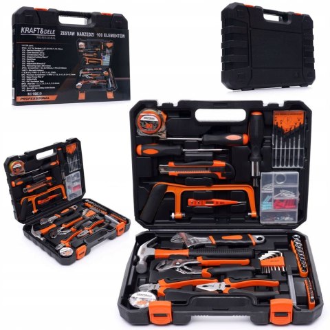 ZESTAW NARZĘDZI 100el KLUCZE WALIZKA NARZĘDZIOWA KLUCZE