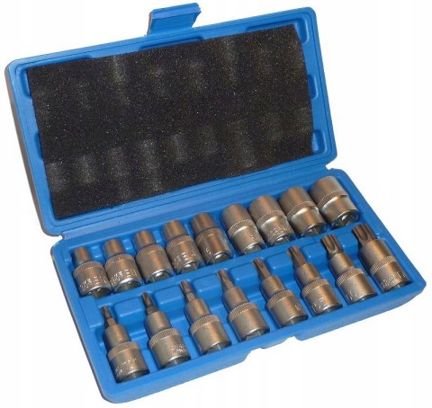 ZESTAW NASADKI NASADEK KLUCZE BITY TORX 1/2 17 EL