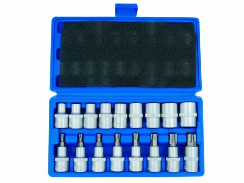 ZESTAW NASADKI NASADEK KLUCZE BITY TORX 1/2 17 EL