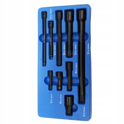 ZESTAW PRZEDŁUŻEK UDAROWYCH PRZEDŁUŻKI UDAROWE 1/4 3/8 1/2 9EL.