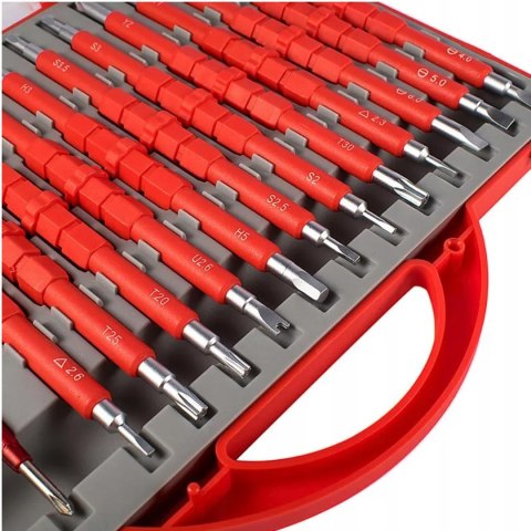 ZESTAW WKRĘTAKÓW ŚRUBOKRĘTY IZOLOWANE 25 rozmiarów + WALIZKA DLA ELEKTRYKA