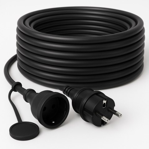 10M PRZEDŁUŻACZ OGRODOWY BUDOWLANY 3X2,5 KOSIARKA PODKASZARKA MOCNY czarny