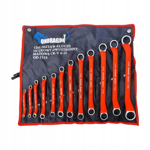 6-32 GUMA WYGIĘTE GIĘTE KLUCZE OCZKOWE ZESTAW 12EL MOCNE PREMIUM