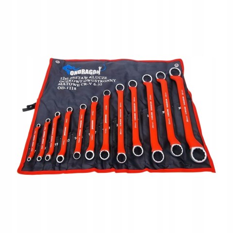 6-32 GUMA WYGIĘTE GIĘTE KLUCZE OCZKOWE ZESTAW 12EL MOCNE PREMIUM