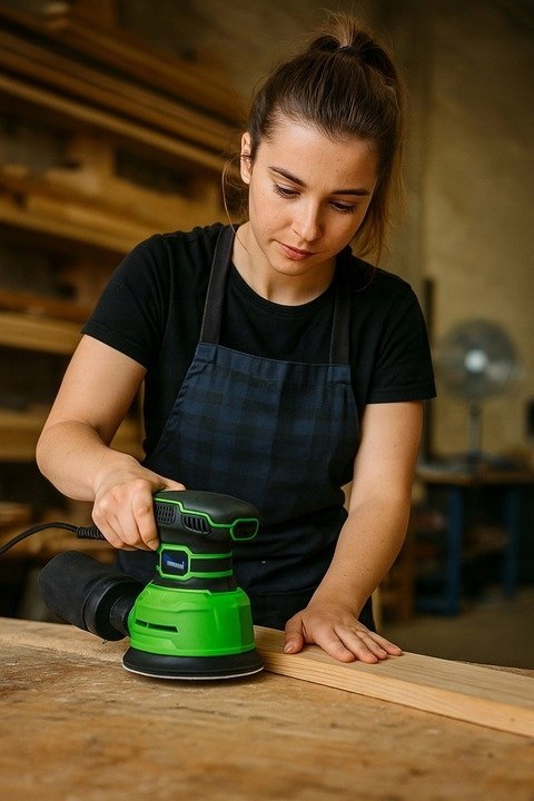 SZLIFIERKA OSCYLACYJNA MIMOŚRODOWA do DREWNA METALU z REGULACJĄ 125mm 1300W