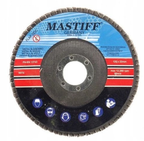 Tarcza do szlifowania lamelkowa Mastiff 125 mm