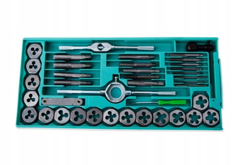 ZESTAW NARZYNEK I GWINTOWNIKÓW 40 EL KALIBROWNIKI W PUDEŁKU BLACK