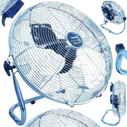 CYLKULATOR POWIETRZA WENTYLATOR PODŁOGOWY INOX 200W MOCNY POKOJOWY 45cm