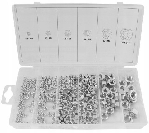 NAKRĘTKI METRYCZNE NIERDZEWNE MIX M3-M10 300 EL