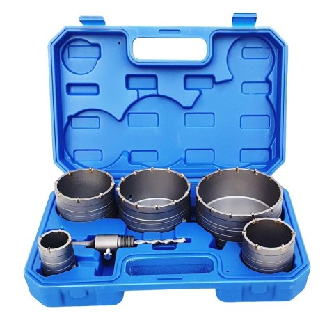 OTWORNICE DO BETONU MURU KORONKI FREZ SDS + 7szt