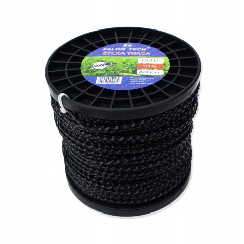 P ŻYŁKA TNĄCA DO KOSY WZMACNIANA 2,4x115m skrecona