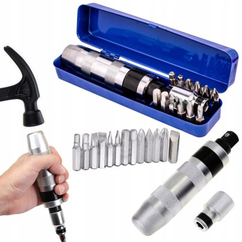 ŚRUBOKRĘT WYKRĘTAK DO POBIJANIA UDAROWY+ 13 BITÓW