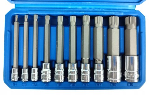 ZESTAW NASADEK KOŃCÓWKI BITY SPLINE M4-M18 DŁUGIE