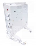 Grzejnik Elektryczny Aluminiowy Konwektorowy Mocny 1750W Ścienny +Kółka 2w1