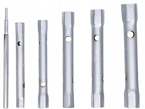 KLUCZE RUROWE DO ŚWIEC ŻAROWYCH 8-17MM 6 EL. RUROWYCH DWUSTRONNE ZESTAW