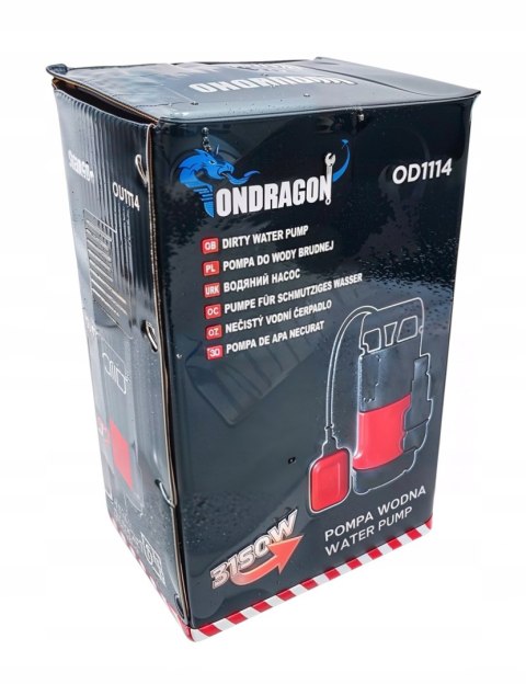 POMPA ZATAPIALNA DO WODY CZYSTEJ BRUDNEJ DESZCZÓWKI z PŁYWAKIEM 3150W mocna