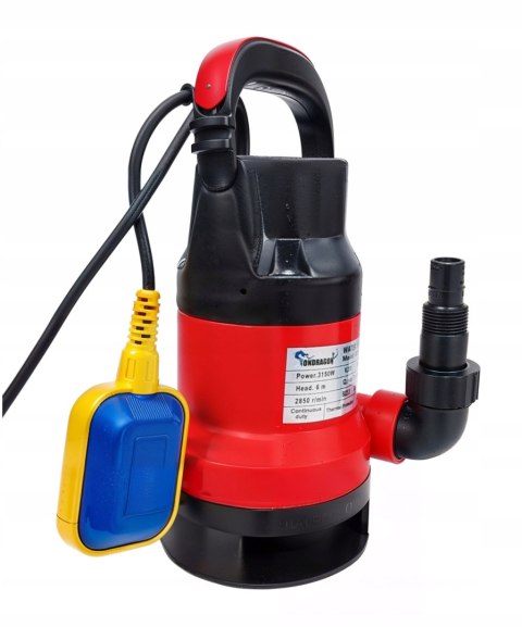 POMPA ZATAPIALNA DO WODY CZYSTEJ BRUDNEJ DESZCZÓWKI z PŁYWAKIEM 3150W mocna