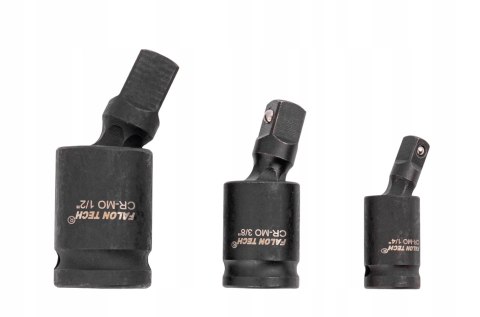 PRZEGUB KULOWY KULISTY UDAROWY NASADKI TRZPIENIE 1/2 1/4 3/8 ZESTAW 3 SZT