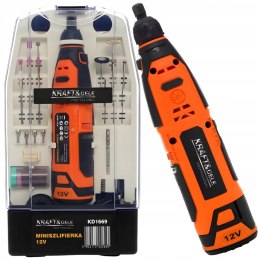 Szlifierka MINI akumulatorowa 5.000-25.000obr. końcówki 55szt. - Kraft&Dele