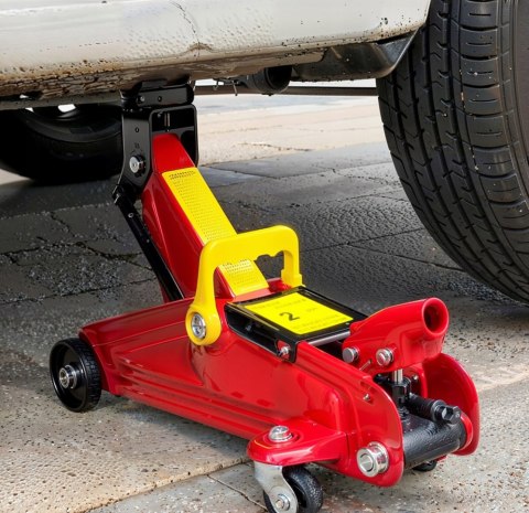 ŻABA PODNOŚNIK SAMOCHODOWY HYDRAULICZNY LEWAREK 2T NISKOPROFILOWY + GUMA