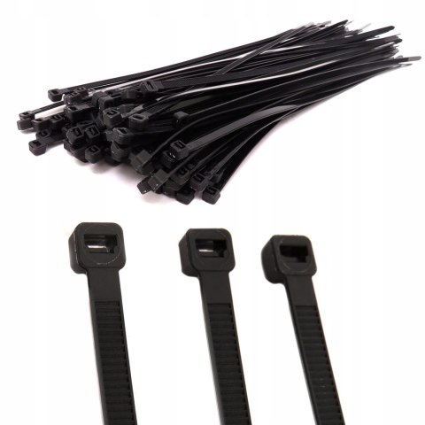 OPASKI ZACISKOWE NYLONOWE 2,5x200mm 100szt. ODPORNE NA UV