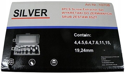 Wykrętaki do zerwanych śrub 8 el