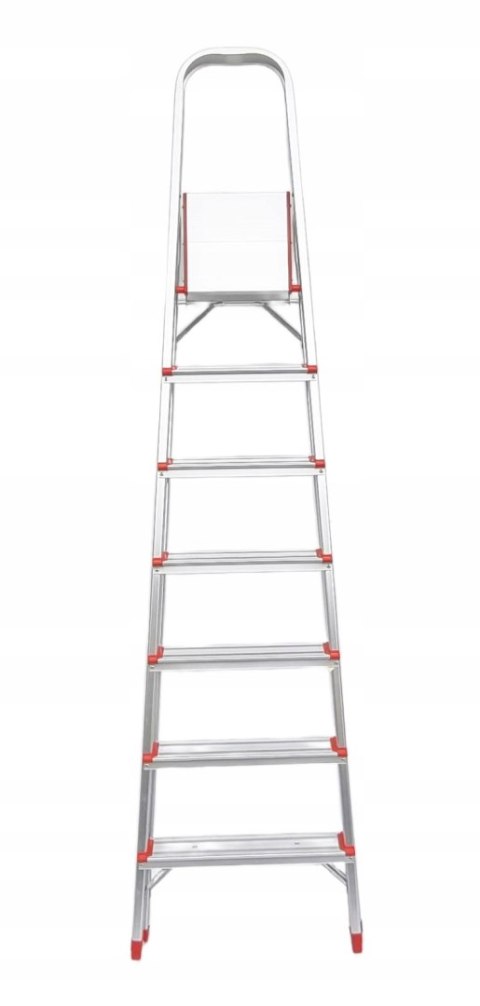 DRABINA domowa 7 stopniowa aluminiowa antypoślizgowa Ondragon Mocna podest