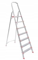 DRABINA domowa 7 stopniowa aluminiowa antypoślizgowa Ondragon Mocna podest