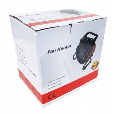 NAGRZEWNICA ELEKTRYCZNA DMUCHAWA FARELKA 2kW GRZEJNIK Z REGULACJA 2000W