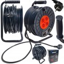 PRZEDŁUŻACZ BĘBNOWY BUDOWLANY DO OGRODU 50M 3x2,5 KABEL LISTWA NA BĘBNIE CE