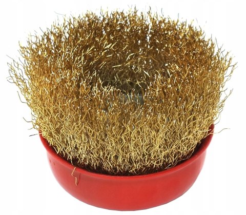 SZCZOTKA DRUCIANA CZOŁOWA miedzian - złota M14 65mm