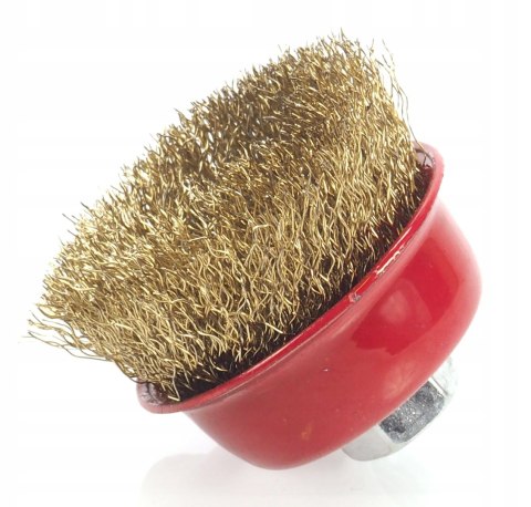 SZCZOTKA DRUCIANA CZOŁOWA miedzian - złota M14 65mm