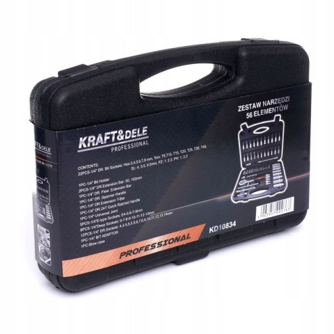 ZESTAW NARZĘDZI WALIZKA 56 ELEMENTÓW KD10834