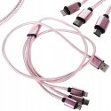 KABEL ŁADOWARKA 3w1 DO IPHONE MICRO USB TYP-C