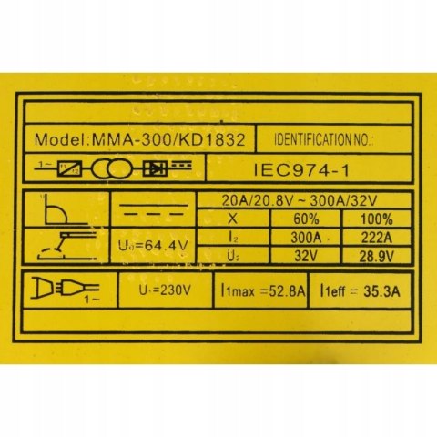 SPAWARKA INWERTOROWA INWERTEROWA 300A LCD MMA IGBT