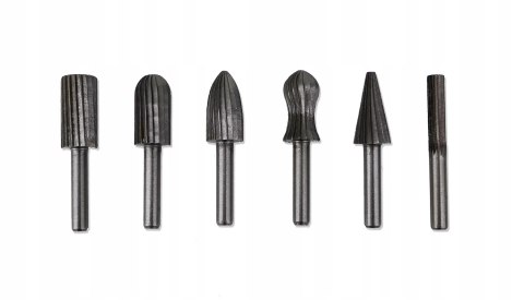 FREZY TRZPIENIOWE DO METALU PILNIKI HSS ZESTAW 6EL